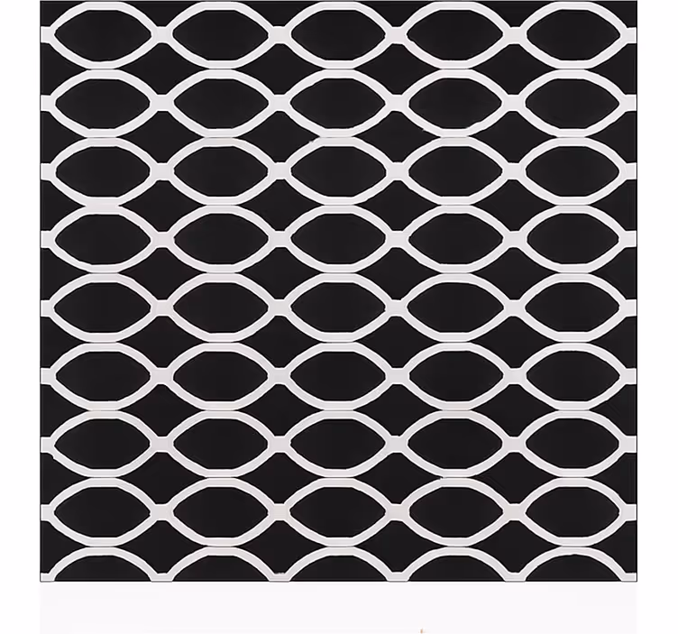 Rollo fenster schwarz im monochromen ovalen design - TenStickers
