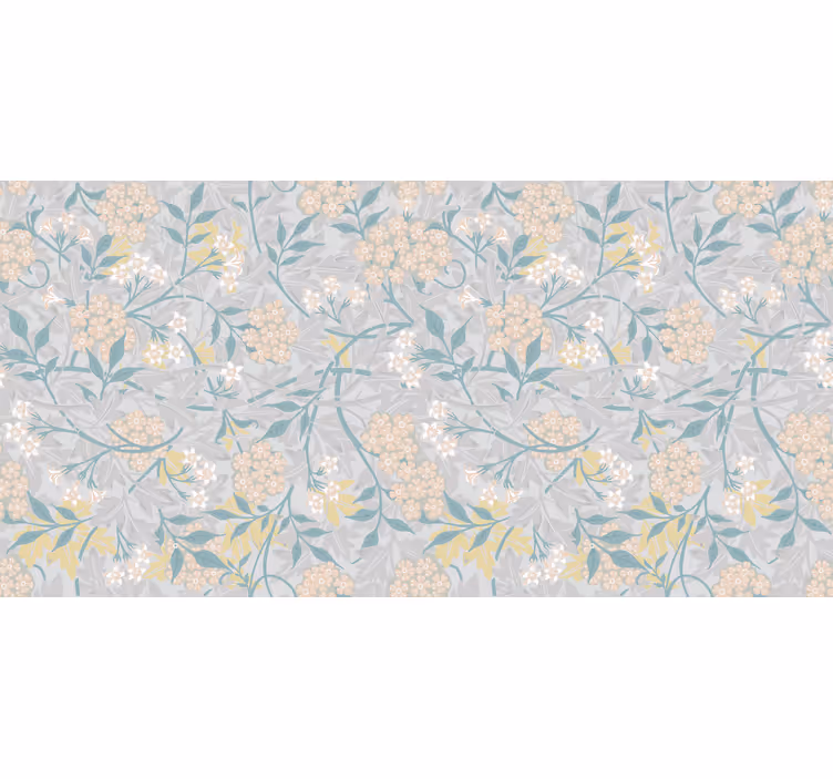 Rollo fenster grau mit elegantem blumenmuster der 80er - TenStickers