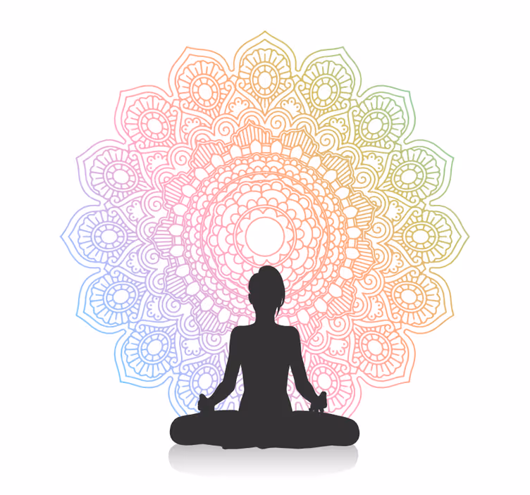 Rollo fenster badezimmer rainbow yoga mandala - TenStickers