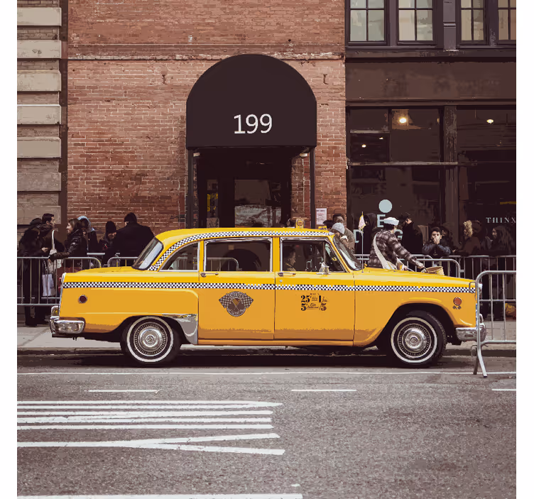 Rollo fenster home office new yorker taxis illustration - TenStickers