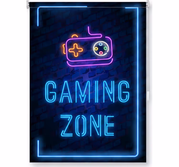 Rollo fenster jugendzimmer für die gaming zone - TenStickers