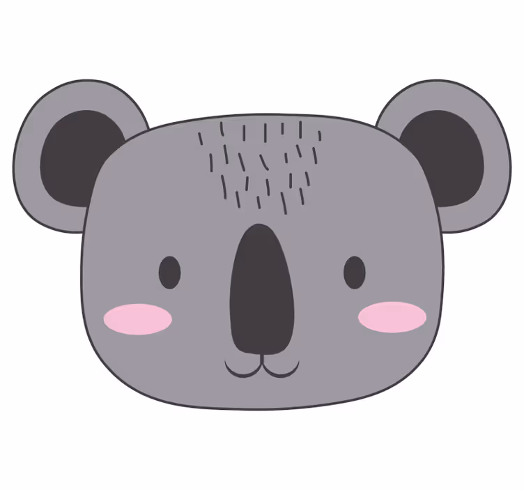 Rollo fenster spaß koala gesicht vinylteppich - TenStickers