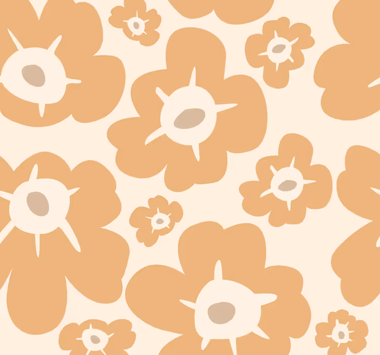 Rollo fenster blumen in beige mohnblumen - TenStickers