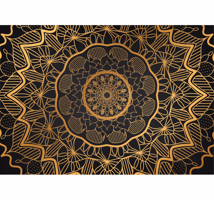 Rollo fenster zen tapete goldener glanz - TenStickers