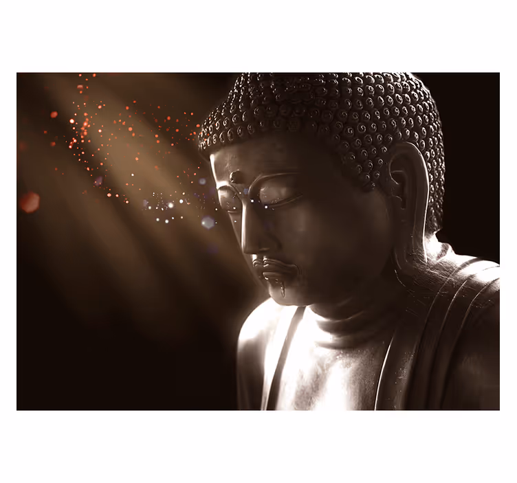 Rollo fenster zen buddha porträt der gelassenheit - TenStickers