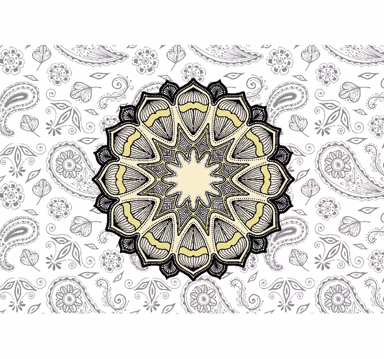 Rollo fenster zen klassisches mandala und paisley - TenStickers