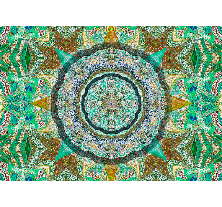Rollo fenster zen smaragd fantasie mandala - TenStickers