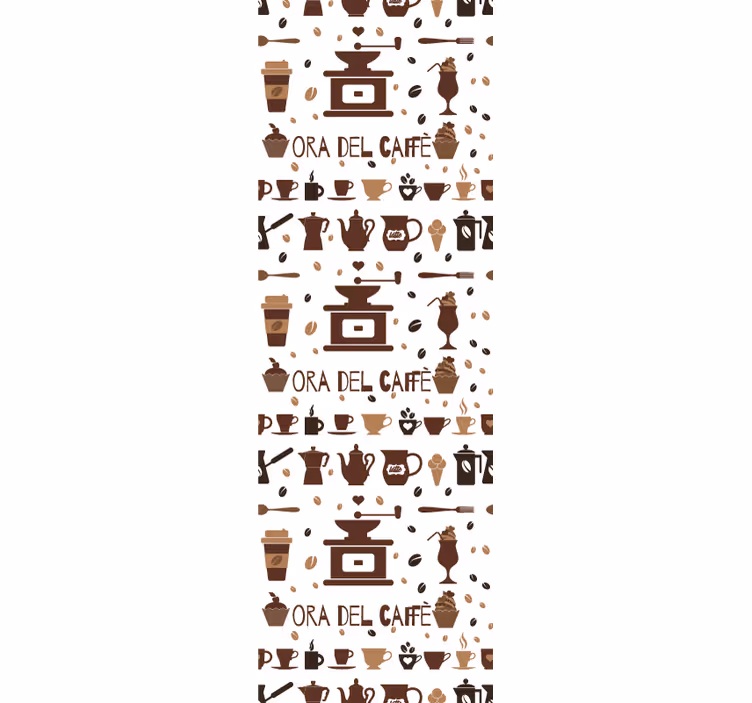 Rollo fenster braun für gemütliche kaffeestunden - TenStickers