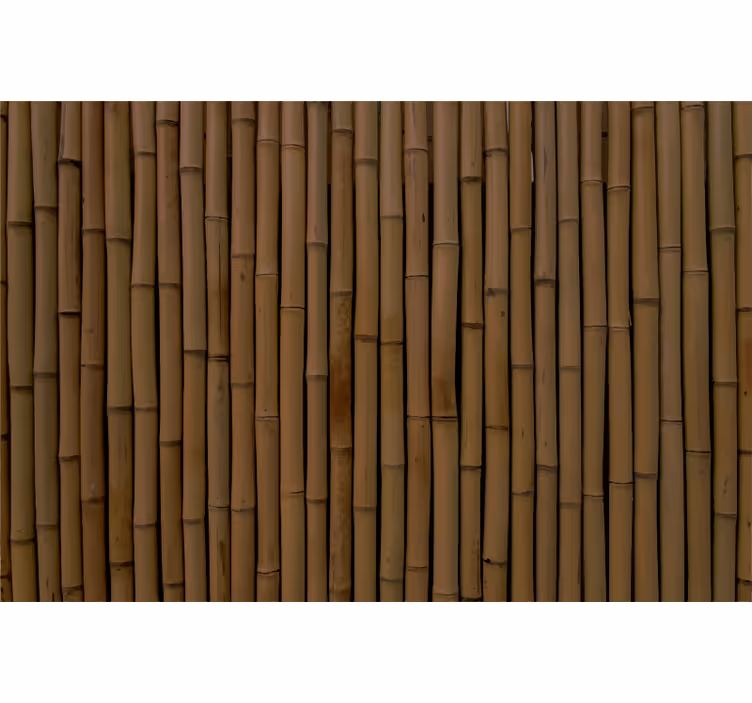 Rollo fenster braun vinylteppich in bambusoptik - TenStickers