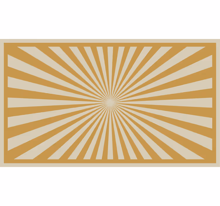 Rollo fenster braun sonnenstrahlen teppich - TenStickers
