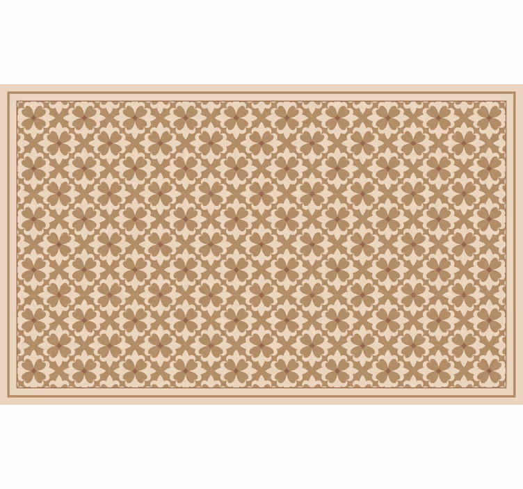 Rollo fenster braun vintage beiges quadratisches muster - TenStickers