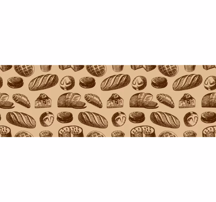 Rollo fenster braun im bäckerei-design - TenStickers