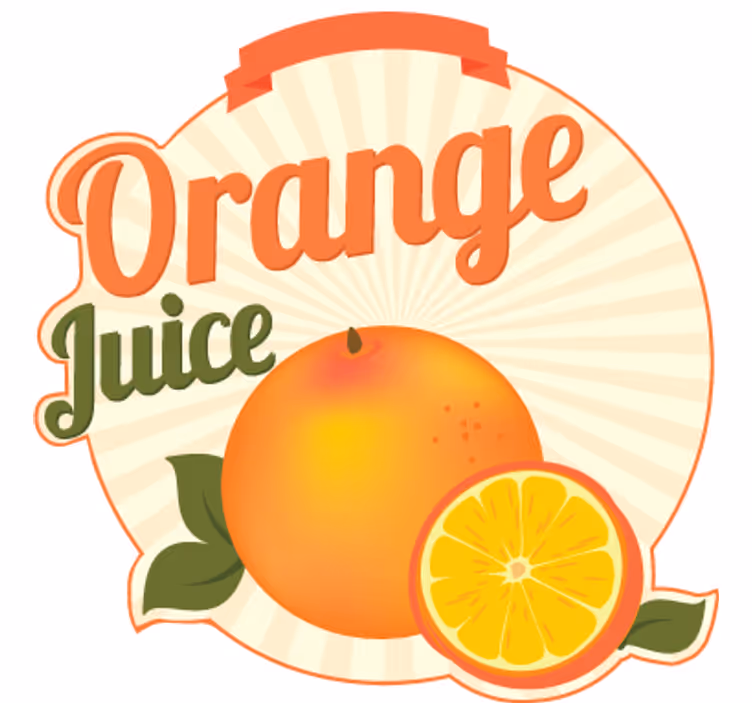 Rollo fenster orange wandaufkleber orangensaft - TenStickers