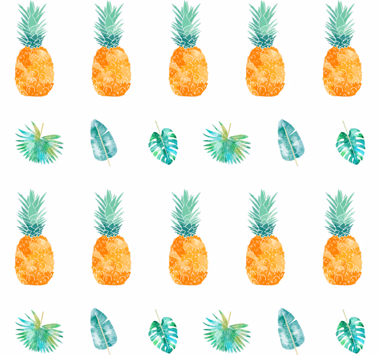 Rollo fenster orange ananas muster - TenStickers