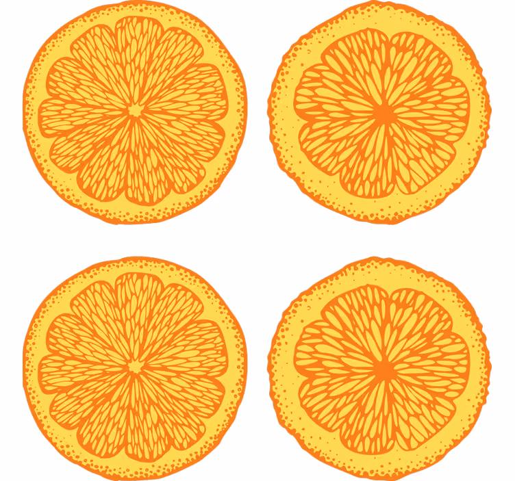 Rollo fenster orange mit handgezeichneten aufklebern - TenStickers