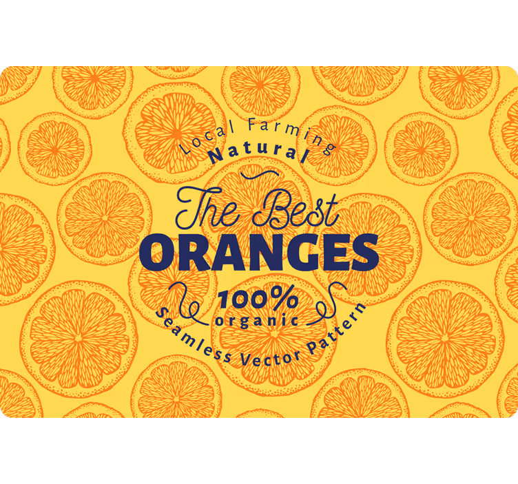 Rollo fenster orange mit handgezeichnetem muster laptop - TenStickers
