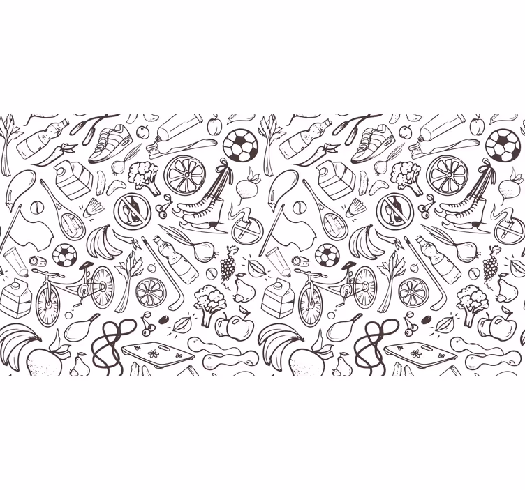 Rollos außen mit fitness- und sport-symbolen - TenStickers