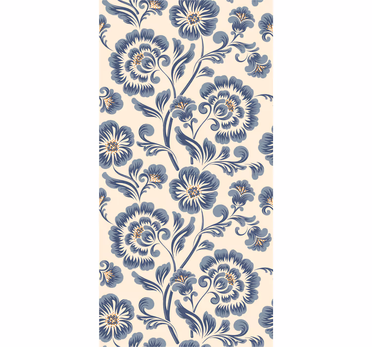 Rollos außen im floralen blauen vintage stil - TenStickers