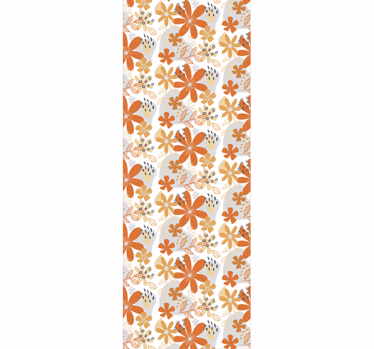 Rollos außen mit floraler oranger textur - TenStickers
