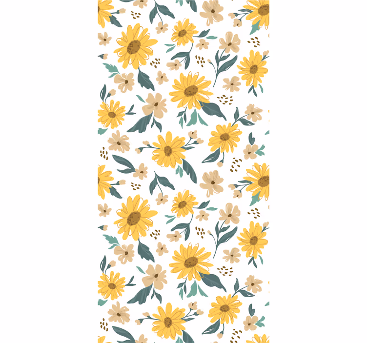 Rollos außen mit handgezeichnetem sonnenblumenmuster - TenStickers