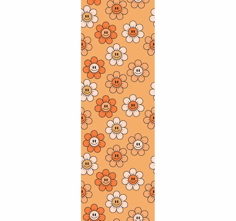 Rollo fenster jugendzimmer mit orangenen smiley-mustern - TenStickers