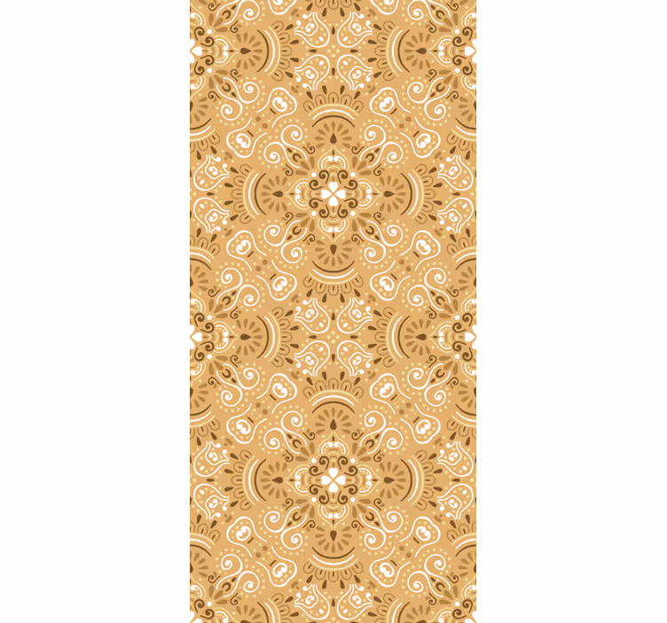 Rollo fenster jugendzimmer mit vintage beigem ornamentmuster - TenStickers