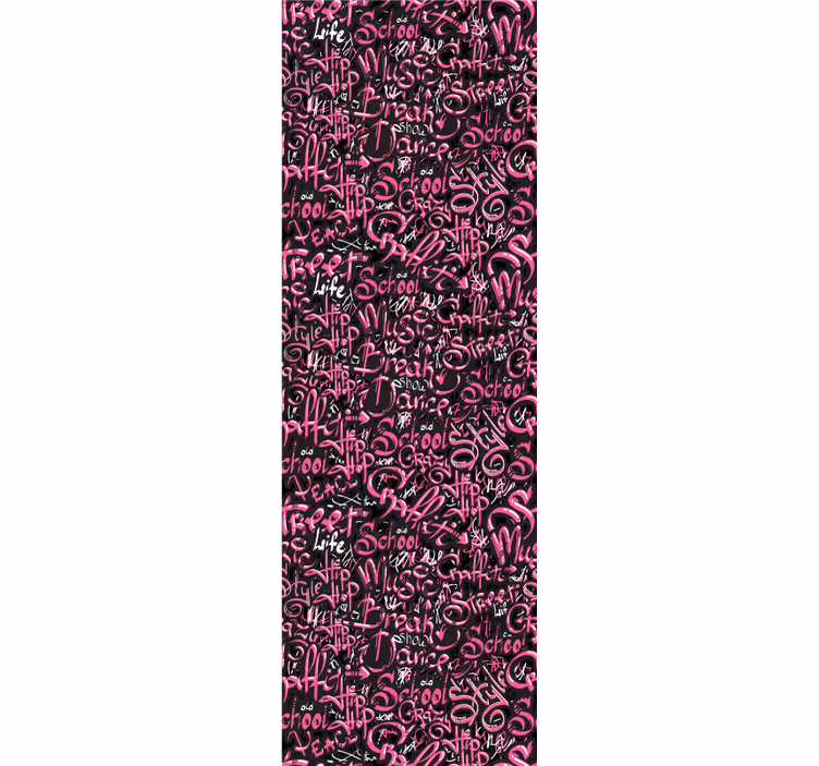 Rollo fenster jugendzimmer pink und schwarze graffiti - TenStickers