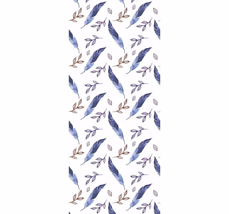 Rollo fenster jugendzimmer elegantes abstraktes federdesign - TenStickers