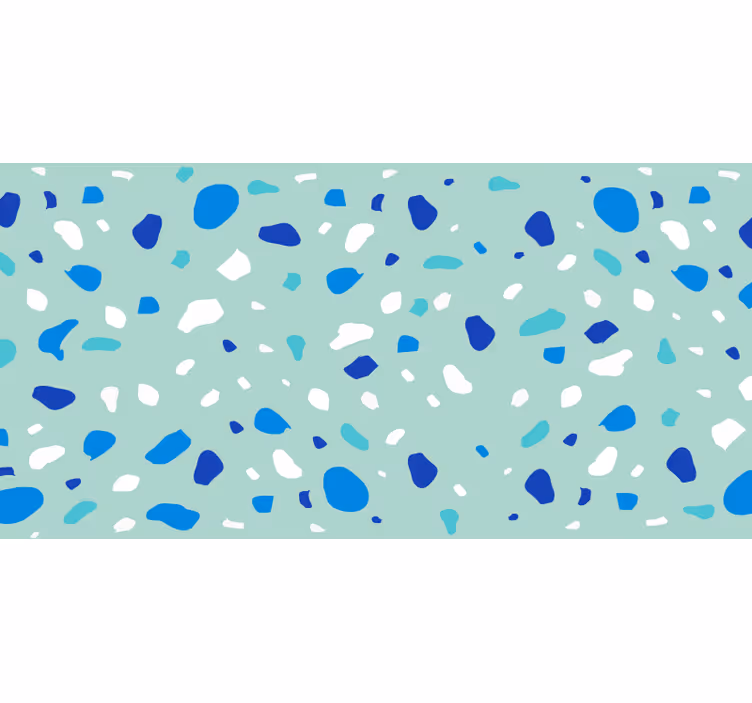 Rollo fenster badezimmer in blauen terrazzo-tönen - TenStickers