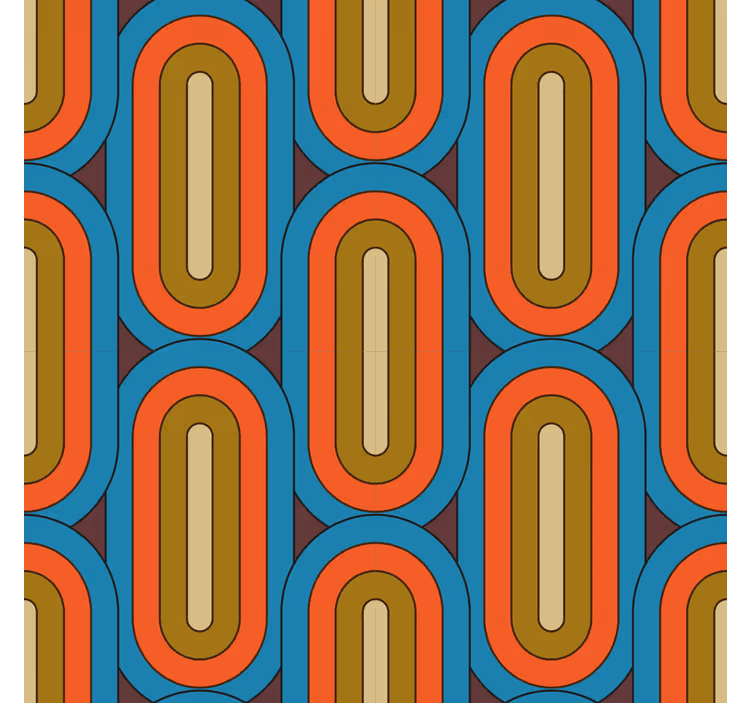 Rollo fenster klassisch retro abgerundet blau - TenStickers