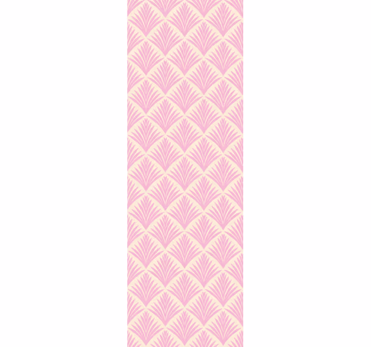 Rollo fenster klassisch mit pastellrosa palmenmuster - TenStickers
