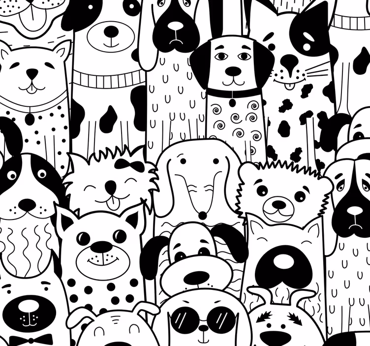 Rollo fenster baby mit hundefuß-muster - TenStickers