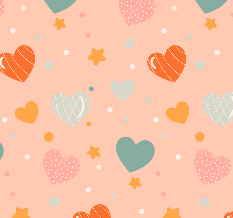 Rollo fenster baby mit herz- und sternenmuster - TenStickers