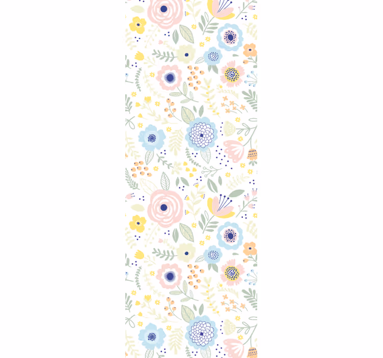 Rollo fenster flur mit buntem blumendesign - TenStickers