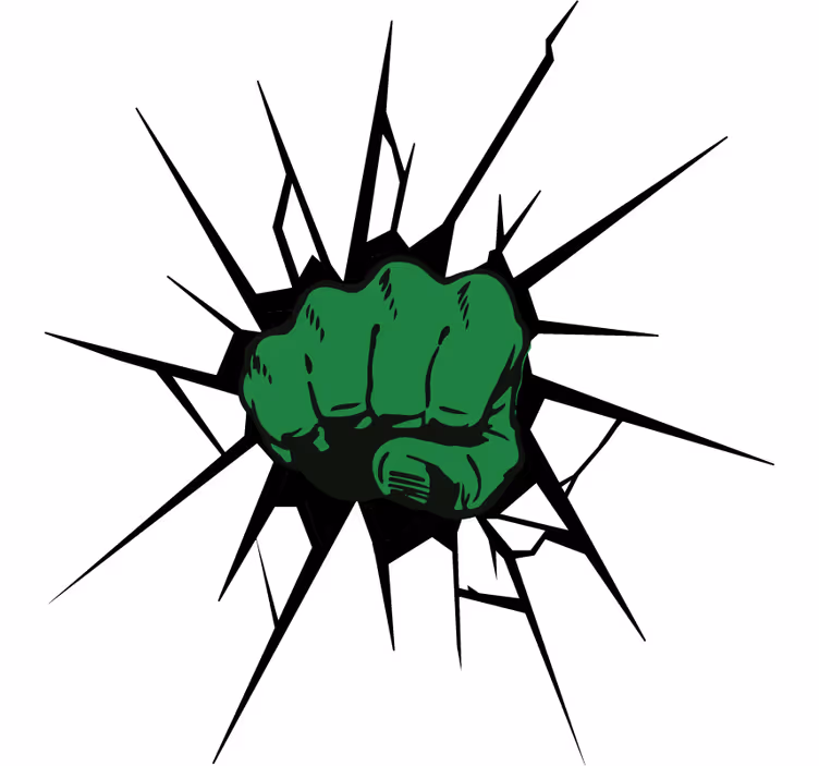 Rollo fenster superhelden hulk illusion - TenStickers