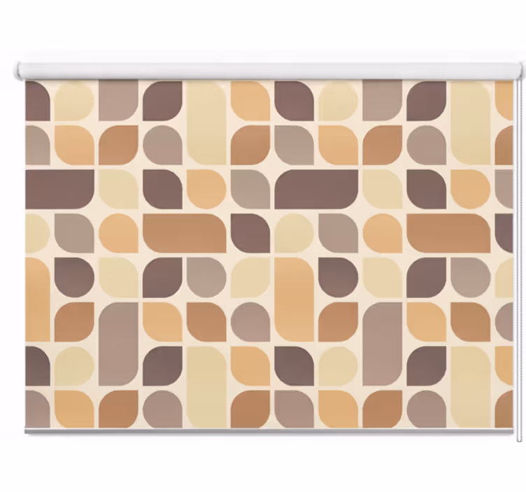 Rollo fenster balkon in retrofarbigen motiven - TenStickers