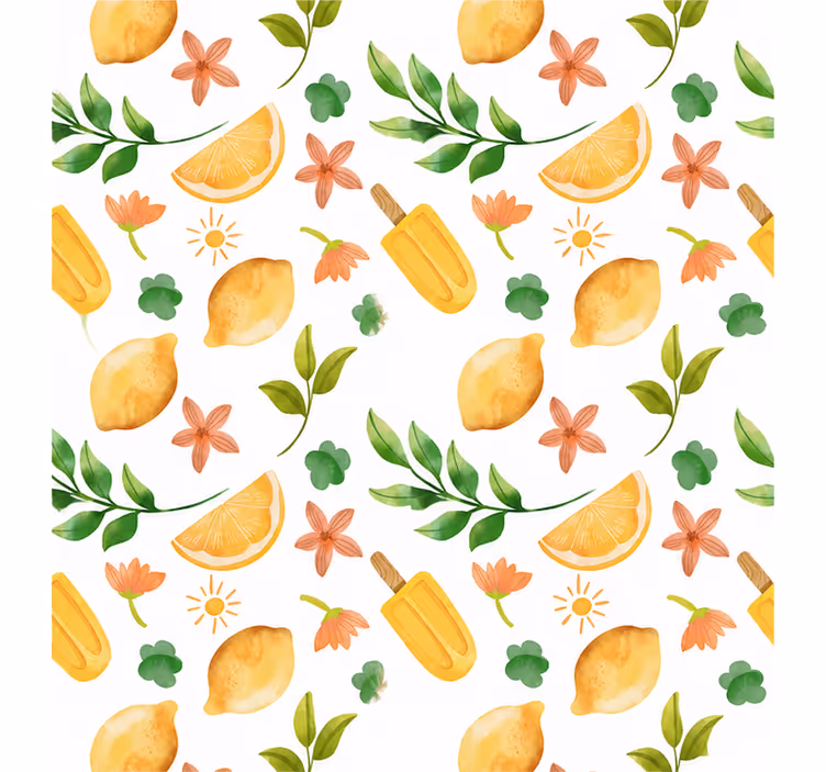 Rollo fenster gelb sommer zitrus - TenStickers