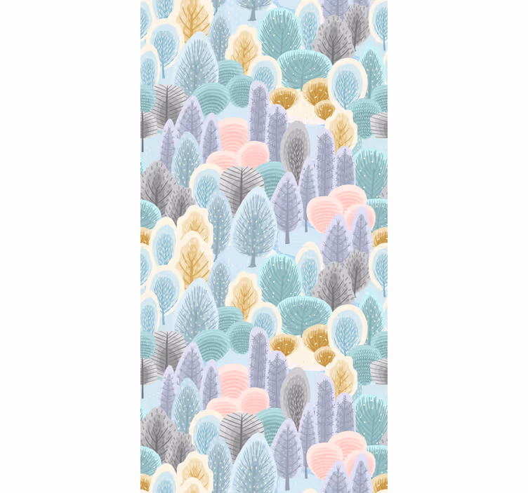 Rollo Fenster Baum pastell wald muster - TenStickers