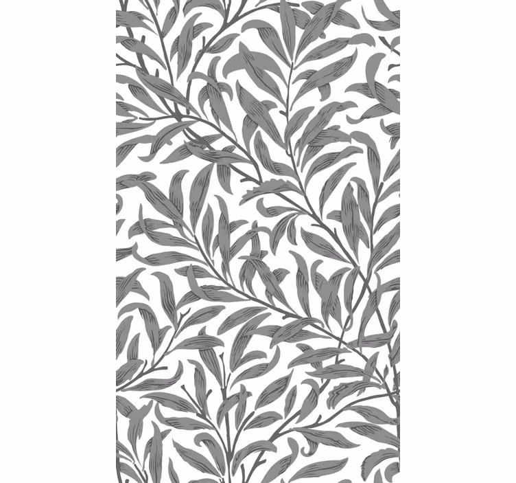 Blumen Rollo Fenster graues botanisches motiv - TenStickers