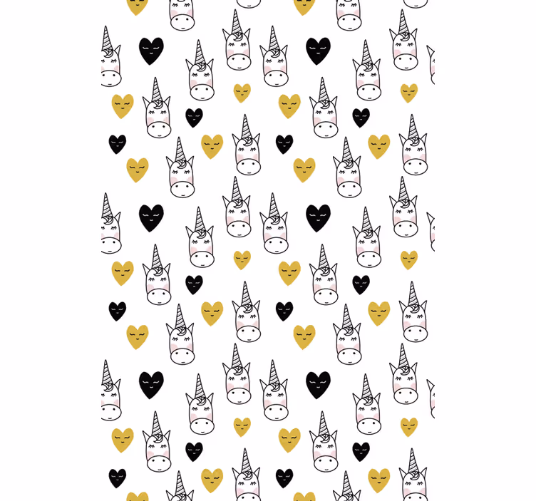 Rollo Fenster Tiermuster einhorn-herzmuster - TenStickers