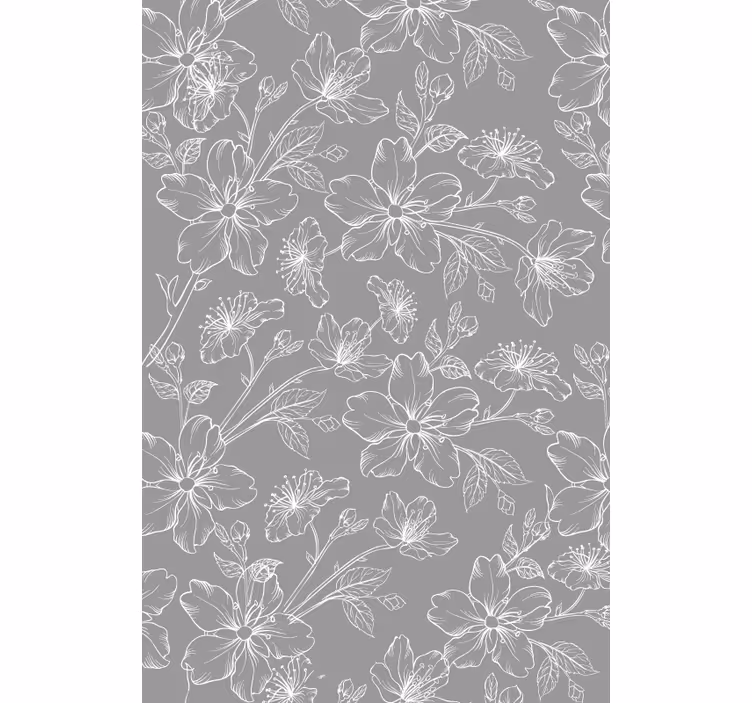 Blumen Rollo botanische strichzeichnungen - TenStickers