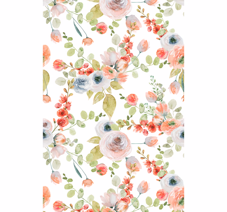 Blumen Rollo Blumenzweige klassisch - TenStickers