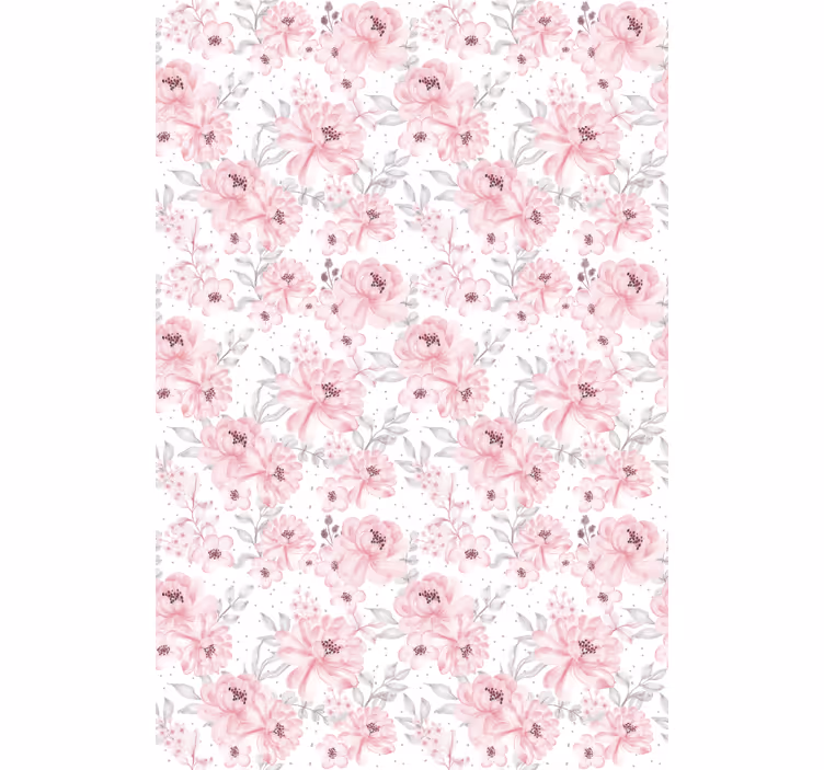Rollo Fenster Blumen und Pflanzen rosa blumenmuster - TenStickers