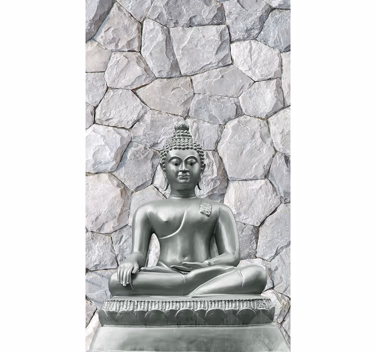 Steineffekt Buddha Zen Rollo Fenster - TenStickers