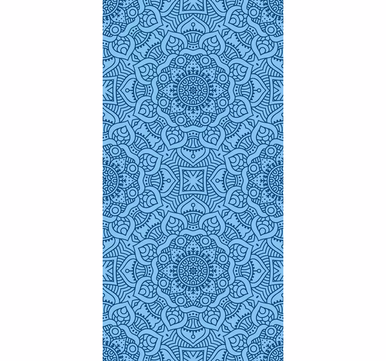Blaues mandala zen thema Rollo Wohnzimmer - TenStickers