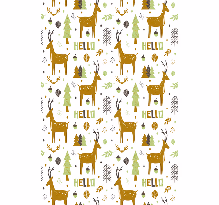 Rollo Fenster Tiermuster nordischer waldgruß - TenStickers