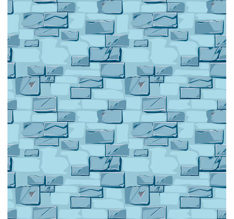 Rollo Fenster mit Muster blaue steinziegel - TenStickers