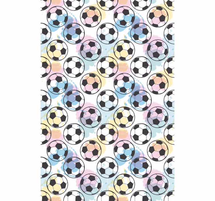 Rollo Fenster Fußball bunte bälle - TenStickers