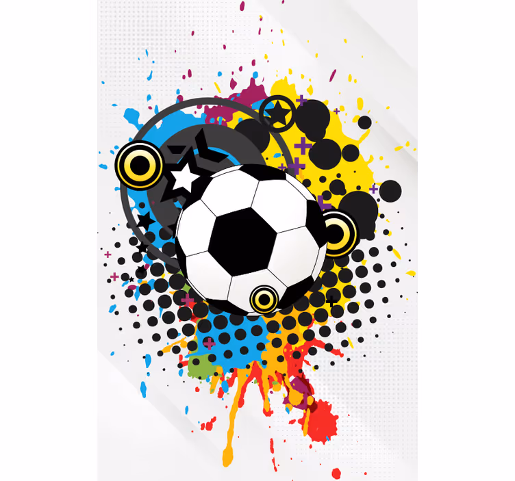 Künstlerischer Fußball Sport Rollo - TenStickers