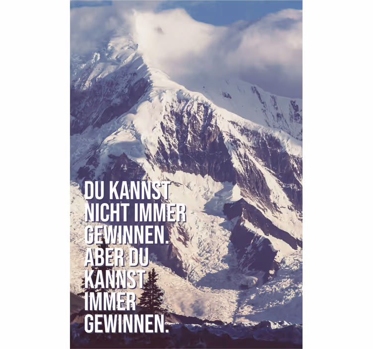 Rollo Fenster Home Office immer gewinnen berggipfel - TenStickers